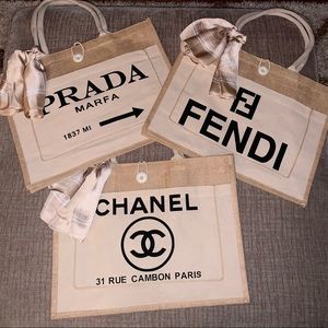 Designer inspired beach tote